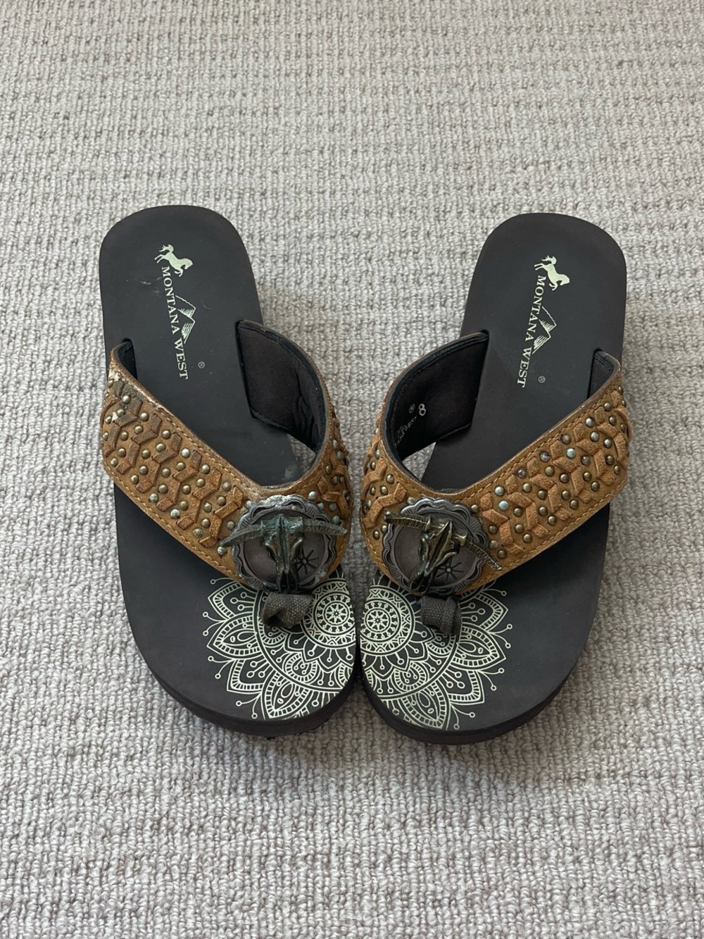 Montana West Brown Platform Sandals - Picture 3 of 6